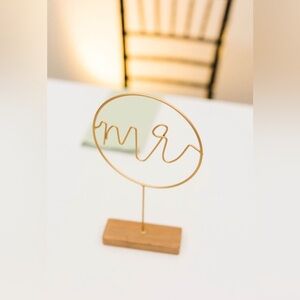 Mr. & Mrs. Gold Hoop, Free-Standing Signs